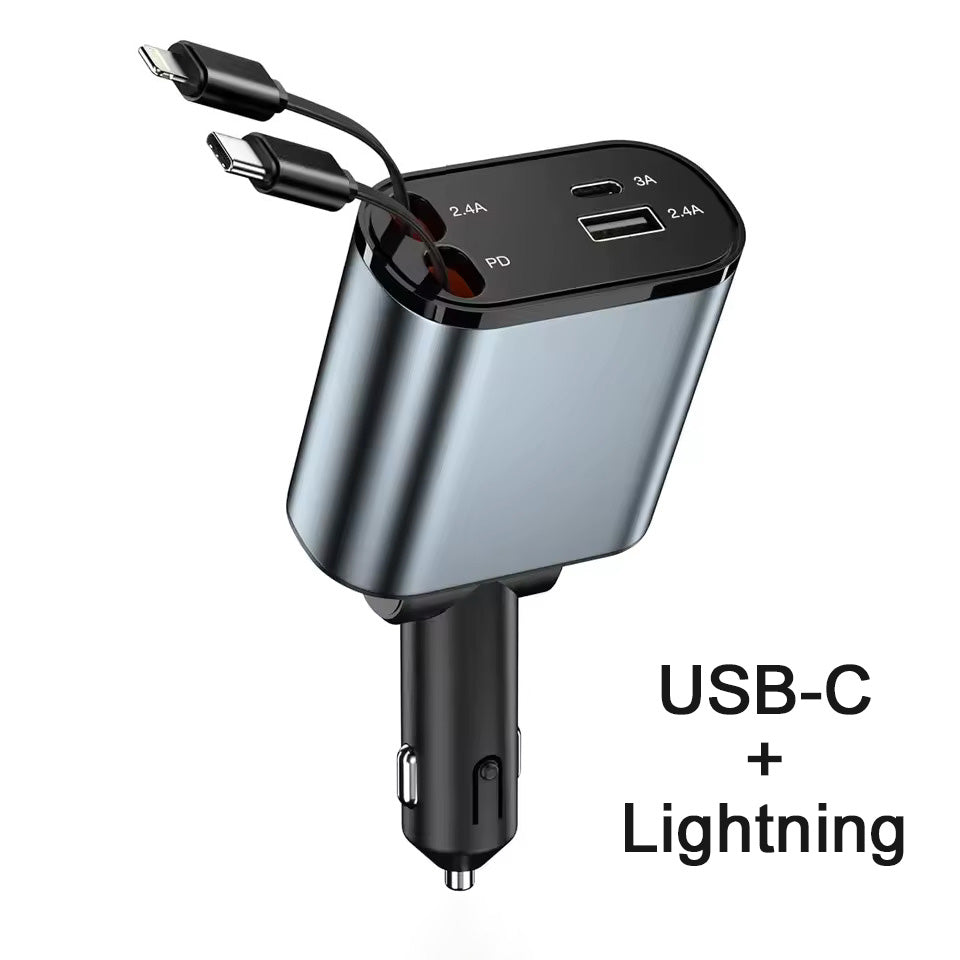 SonicCharge - Supersnabb Utdragbar Billaddare