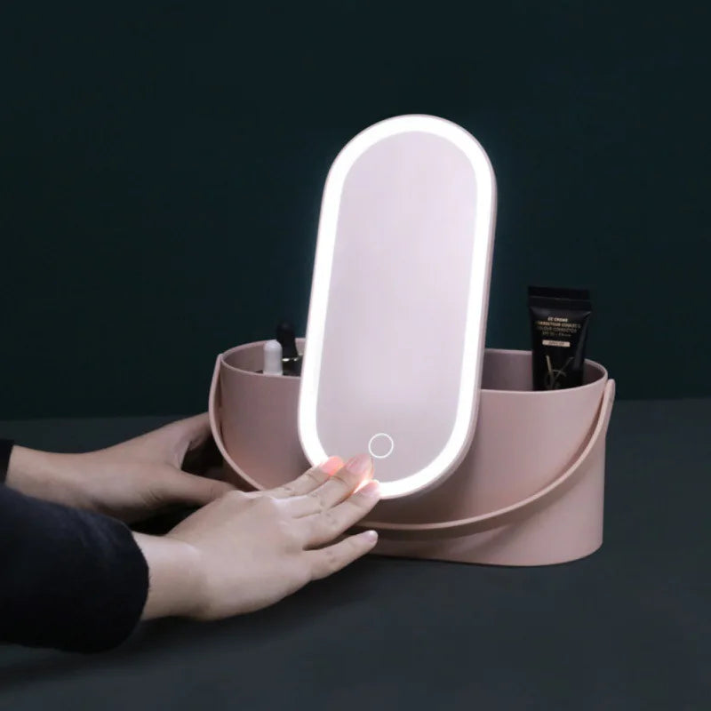 TWISTER - Travel Portable Makeup Organizer Box With LED